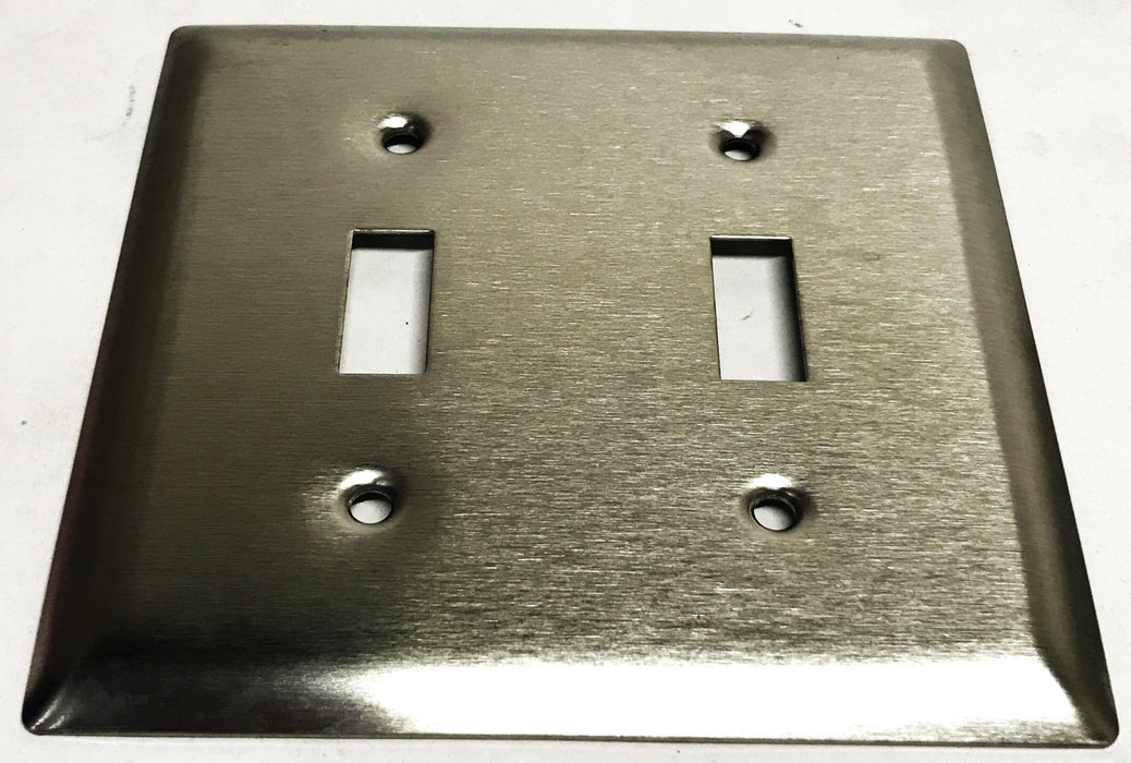 Pass & Seymour Stainless Steel 2-Gang 2-Switch Wall Plate SS2 [Lot of 10] NOS