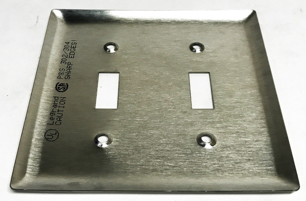 Pass & Seymour Stainless Steel 2-Gang 2-Switch Wall Plate SS2 [Lot of 10] NOS