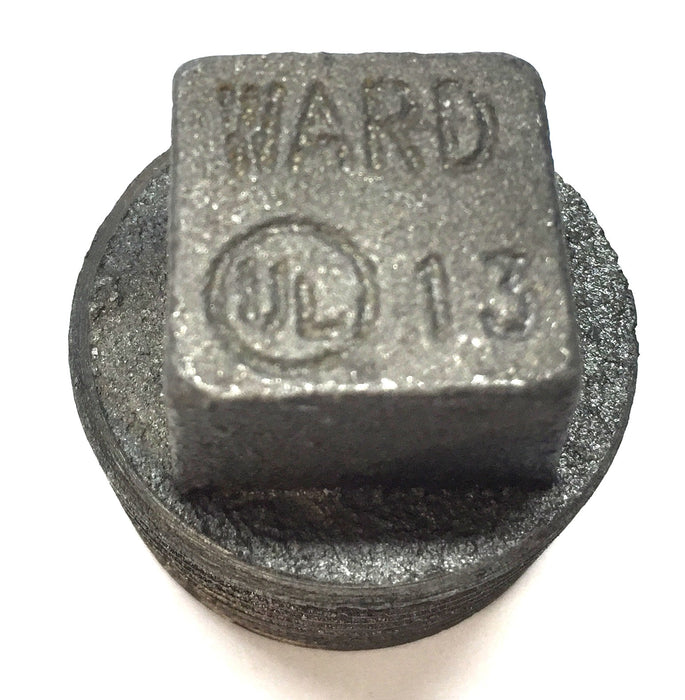 Ward 1-1/4" Malleable Square Head Pipe Cap [Lot of 4] NOS