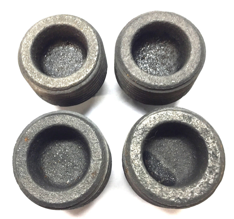 Ward 1-1/4" Malleable Square Head Pipe Cap [Lot of 4] NOS