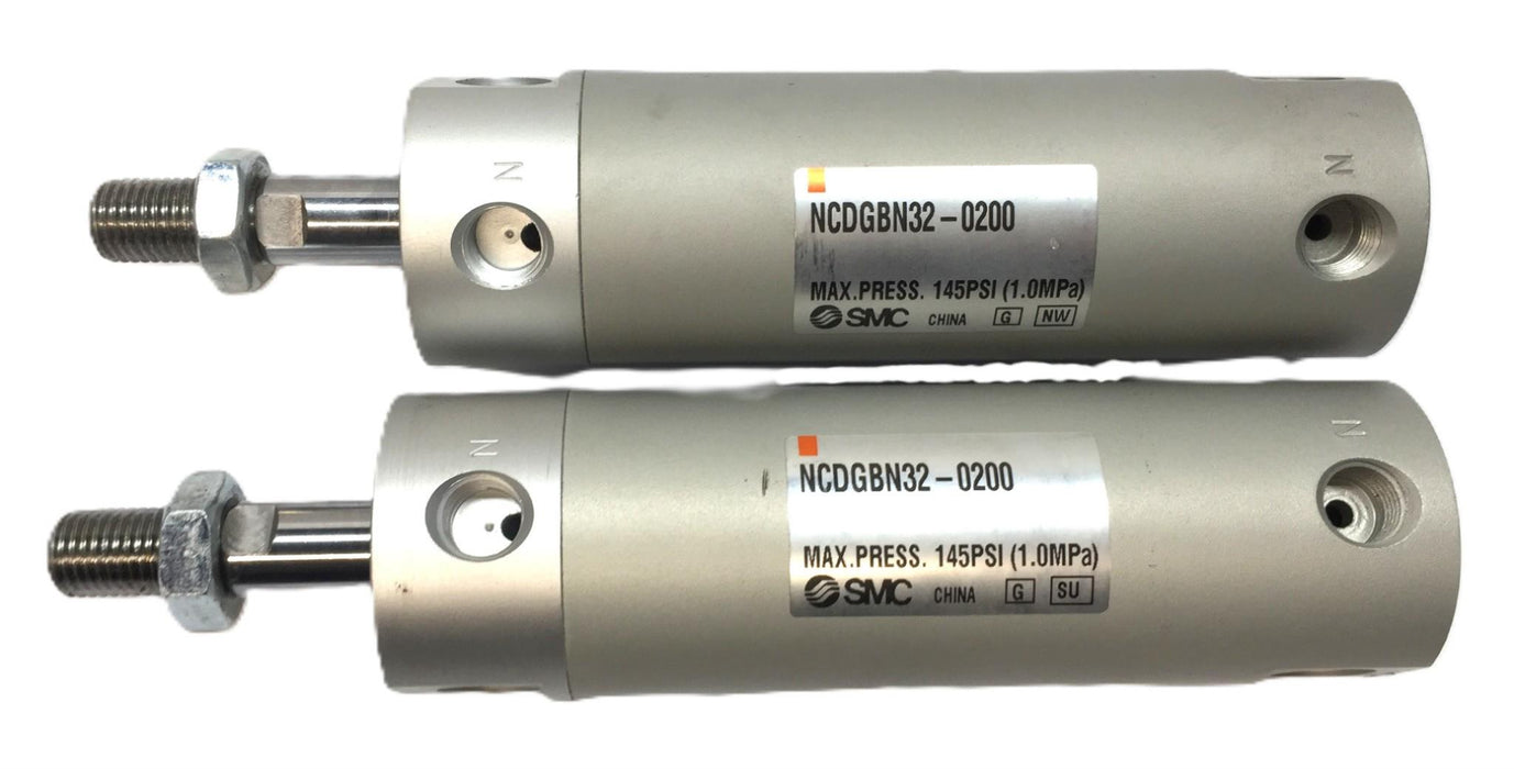 SMC Pneumatic Cylinder NCDGBN32-0200 [Lot of 2] NOS