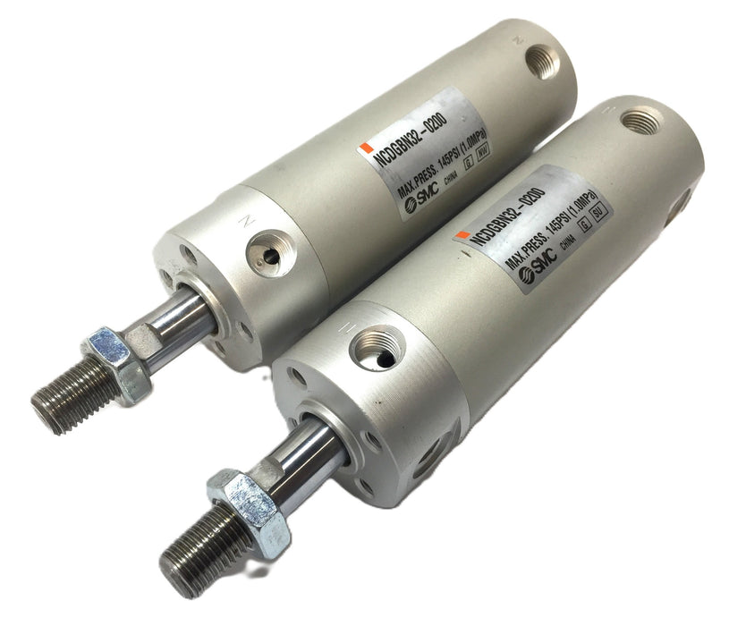 SMC Pneumatic Cylinder NCDGBN32-0200 [Lot of 2] NOS
