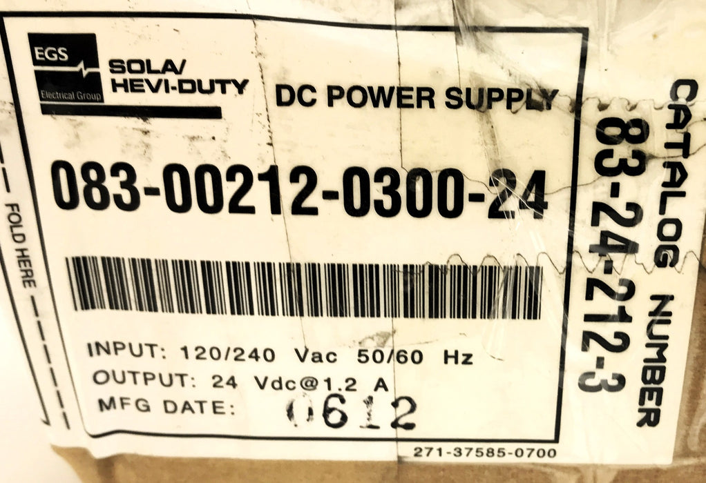 EGS Power Supply 83-24-212-03 (083-00212-0300-24) NOS