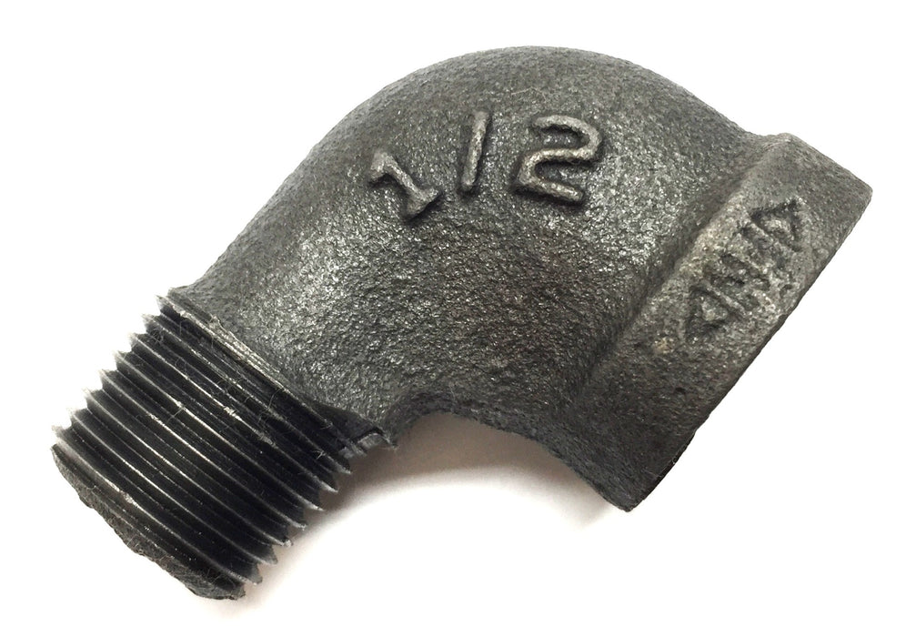 Ward Manufacturing 1/2" Black Pipe 90-Degree Elbow Pipe Fitting [Lot of 7] NOS