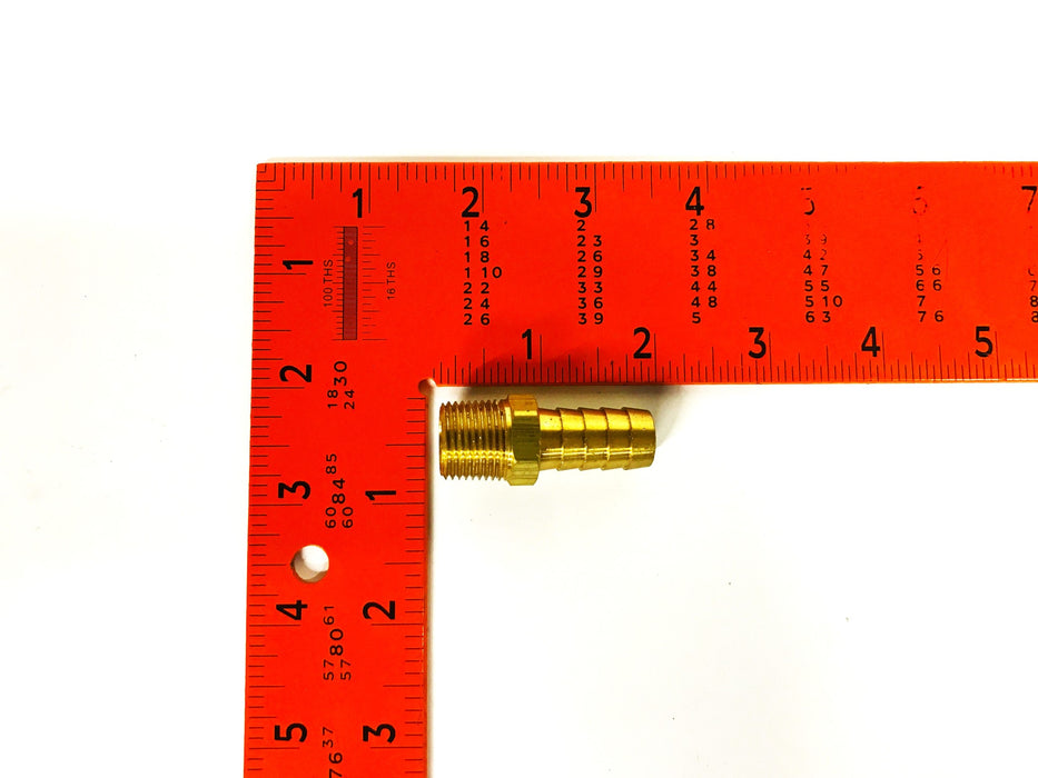 Unbranded 1/2 inch Barb x 3/8 inch NPT Male Straight Hose Fitting [Lot of 5] NOS