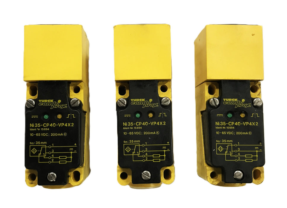 Turck CombiProx Proximity Sensor NI35-CP40-VP4X2 [Lot of 3] USED