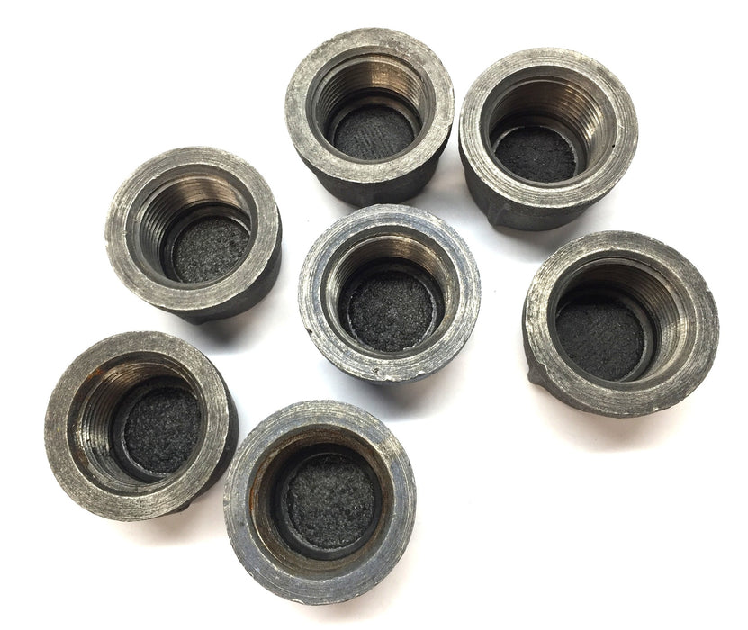 Unbranded 1-1/4" Malleable Iron Pipe Cap [Lot of 7] NOS