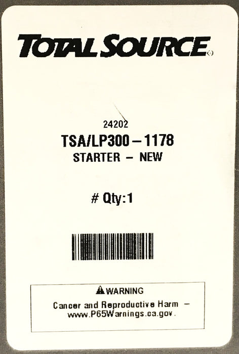 Total Source Forklift Starter LP300-1178 NOS