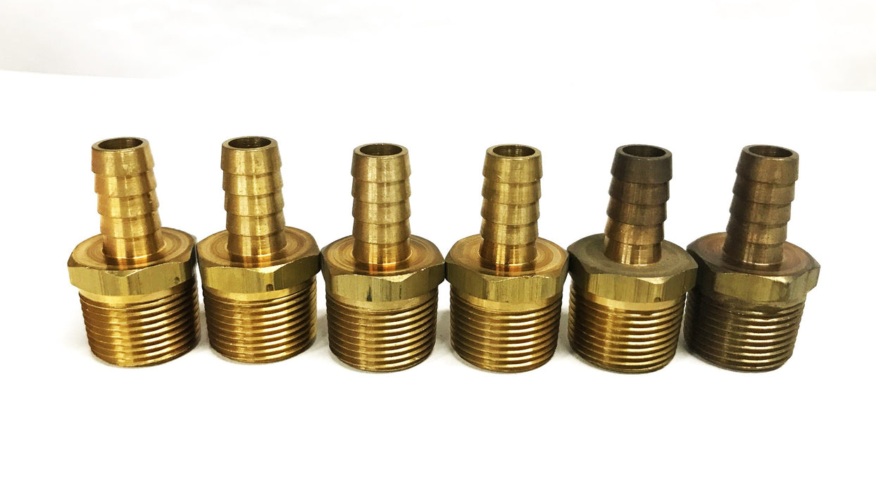 Dixon 1/2 inch Barb x 3/4 inch NPT Male Hose Fitting BN46 [Lot of 6] NOS