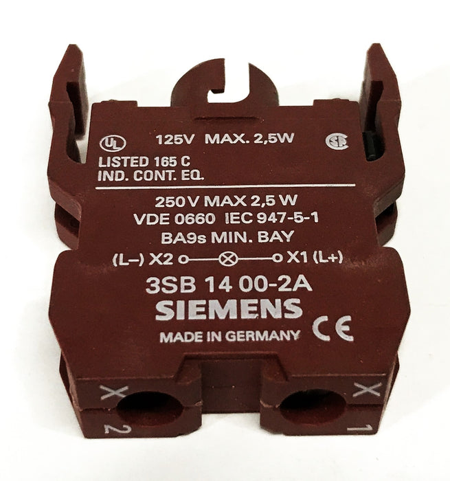 Siemens Switching Element 3SB1400-2A [Lot of 2] NOS