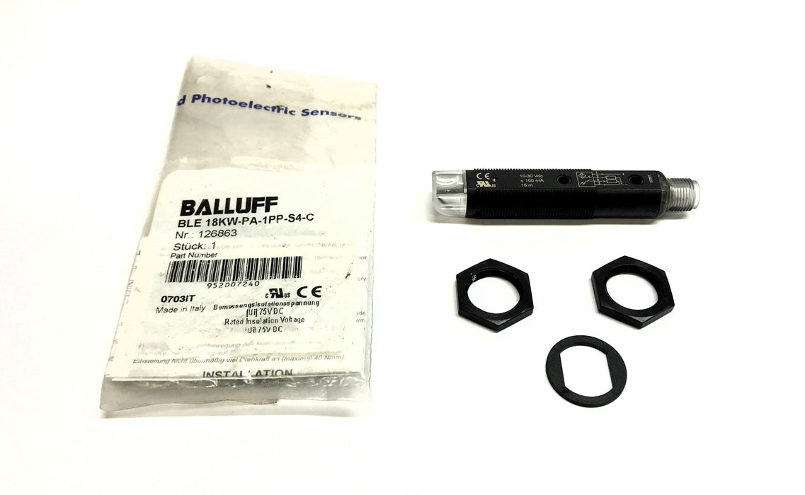 Balluff Photoelectric Sensor BLE 18KW-PA-1PP-S4-C NOS