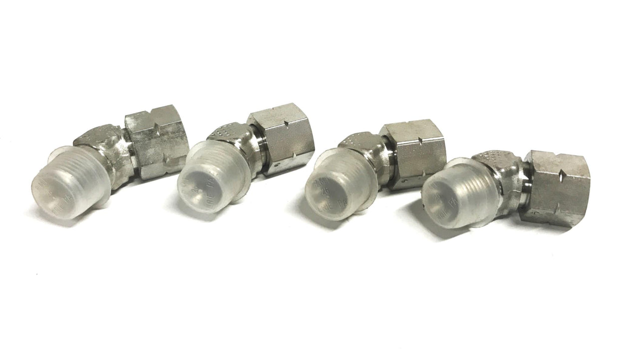 Brennan 1/2 Male to Female 45 Degree Compression Fitting E7474-001 Lot of 4] NOS