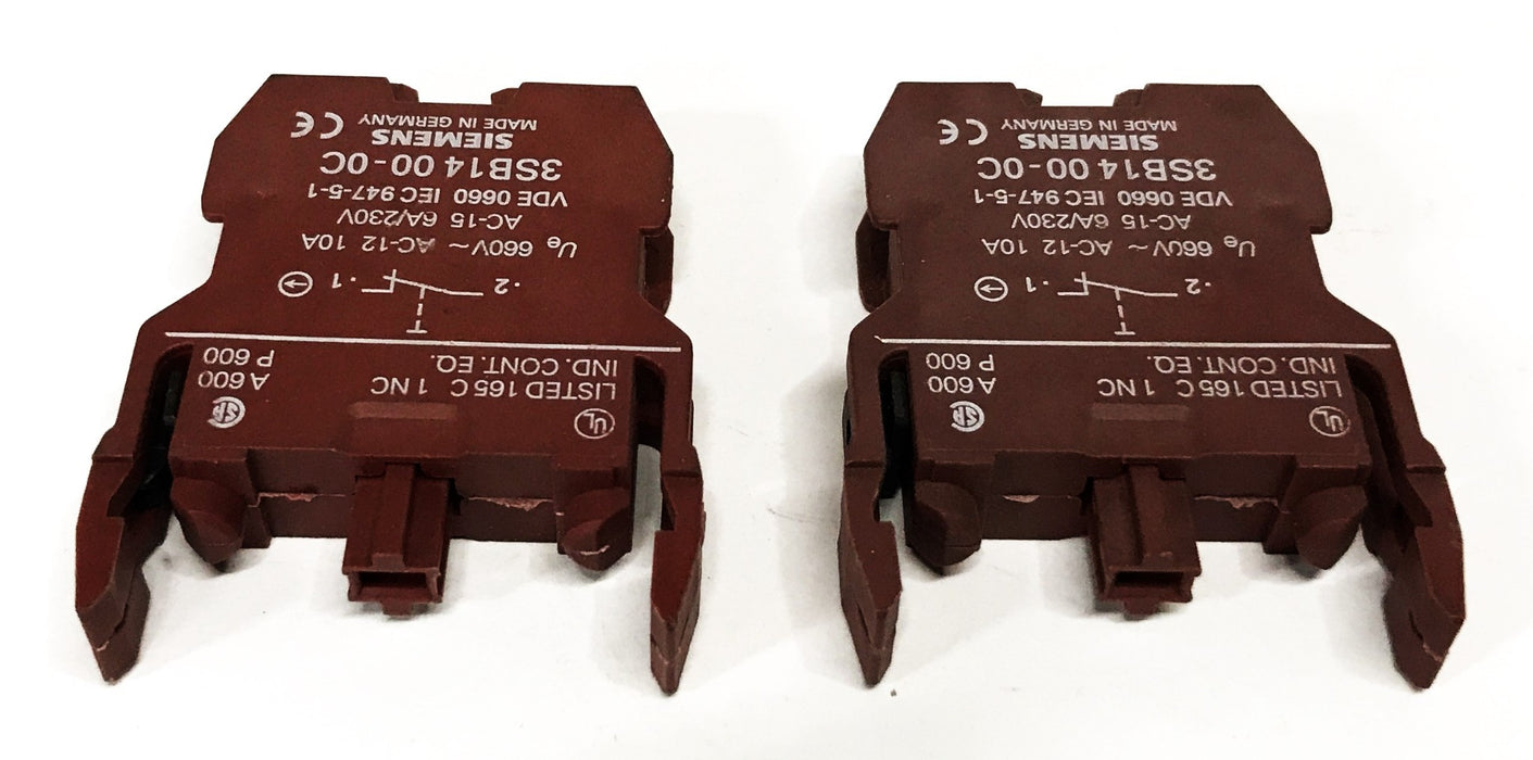 Siemens Switching Element 3SB1400-0C [Lot of 2] NOS