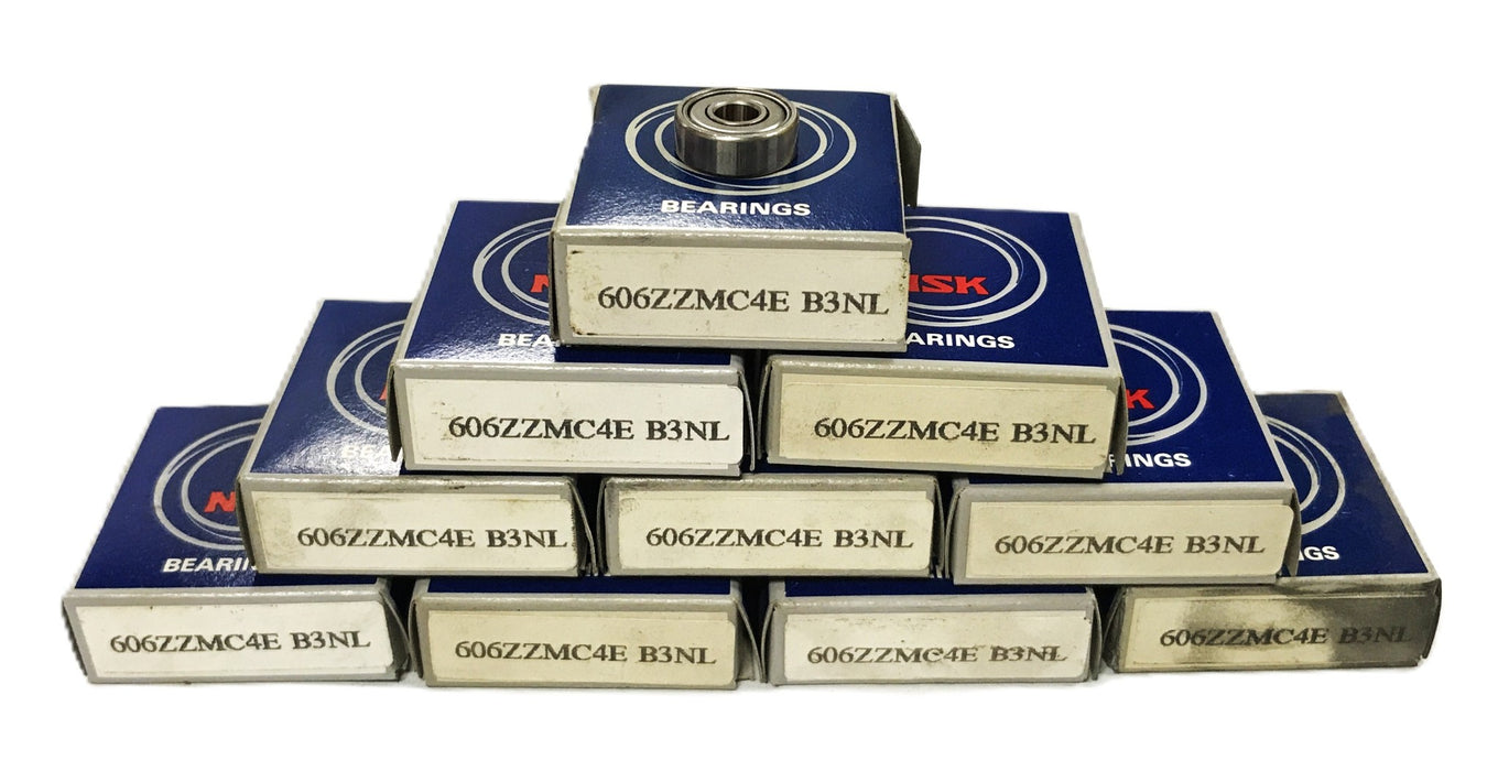 NSK Mini Deep Groove Ball Bearing 606Z [Lot of 10] NOS