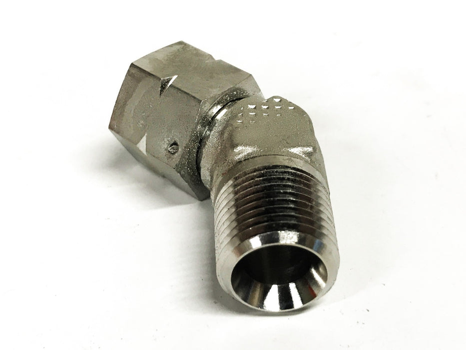 Brennan 1/2 Male to Female 45 Degree Compression Fitting E7474-001 Lot of 4] NOS