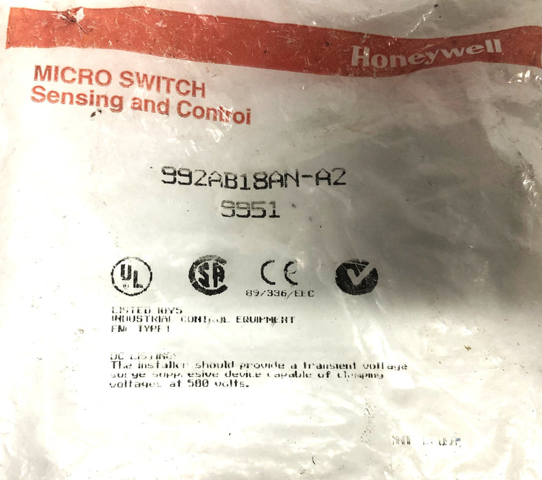 Honeywell Proximity Sensor Switch 992AB18AN-A2 (9951) NOS