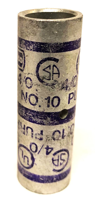 ILSCO NO 10 Purple Die Splice Short Barrel CT-4/0STR [Lot of 3] NOS