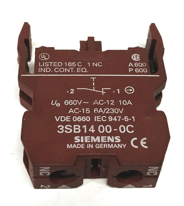 Siemens Switching Element 3SB1400-0C [Lot of 2] NOS