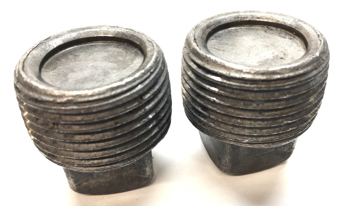 Unbranded 1-1/4" Steel Square Head Threaded Pipe Cap [Lot of 2] NOS