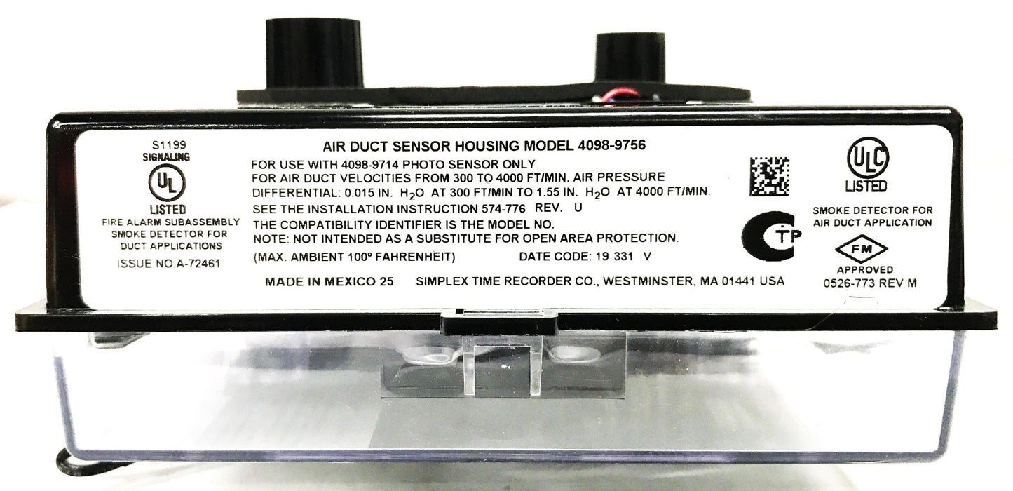 Simplex Duct Sensor Housing Model 4098-9756 NOS