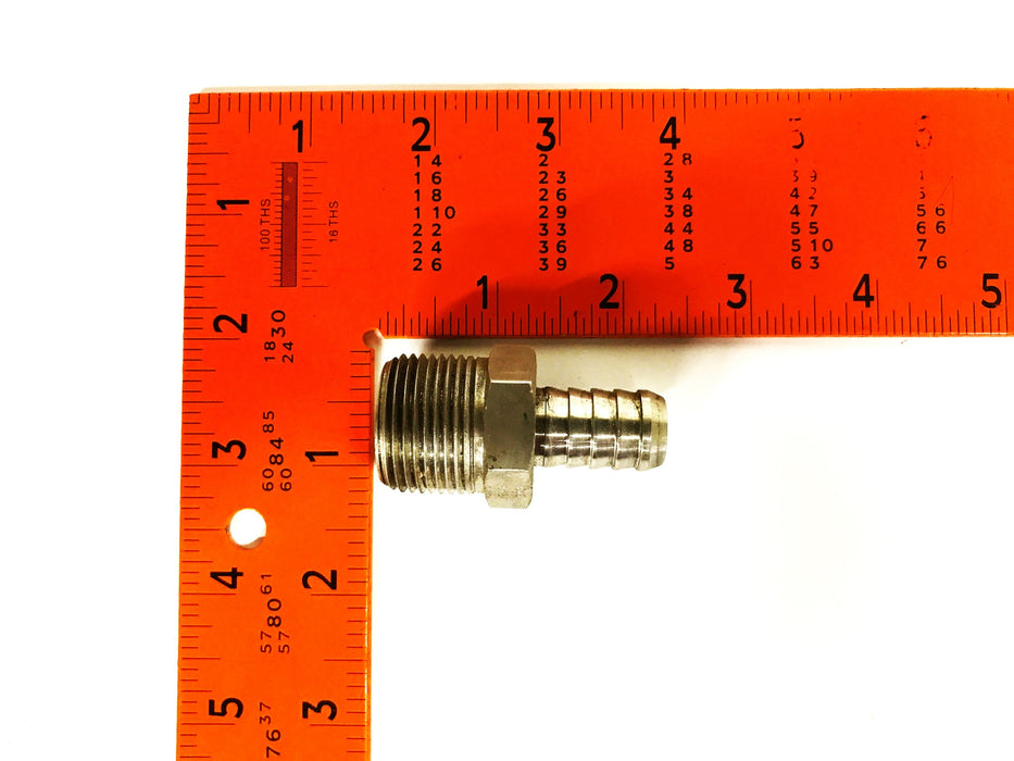 TLJ 1/2 inch Barb x 3/4 inch NPT Male Hose Fitting 316 [Lot of 5]