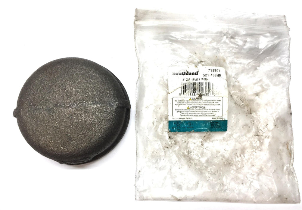Southland 2" Black Iron Pipe Cap 521-408HN (719807) NOS