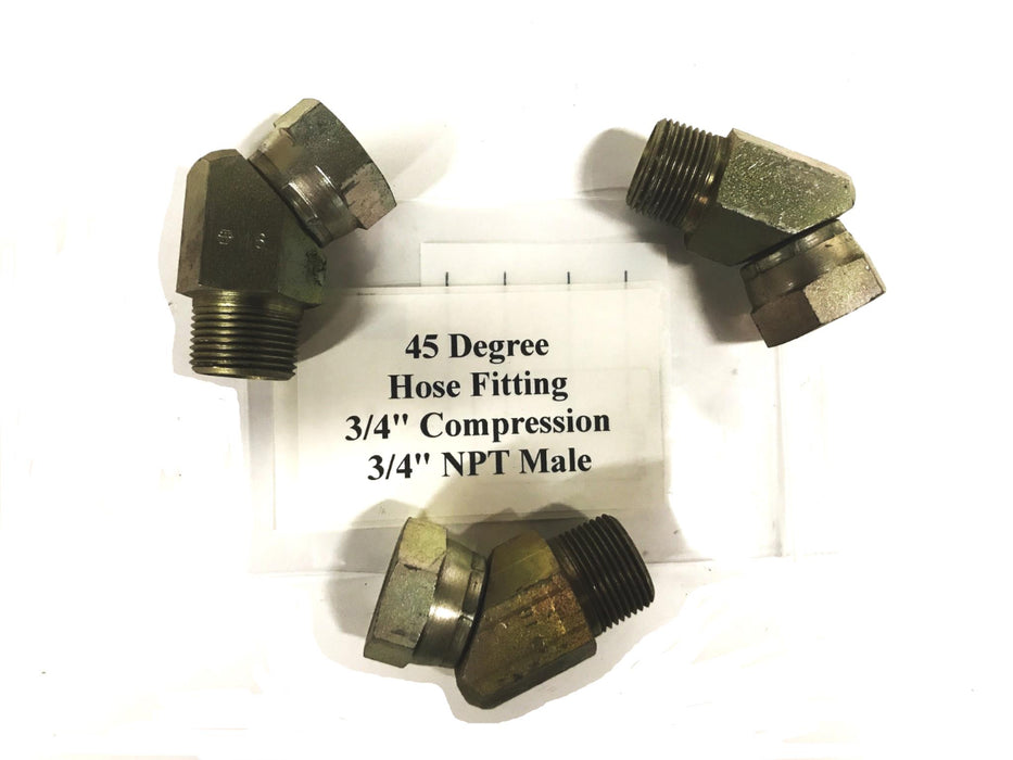 Unbranded 45 Degree 3/4 Swivel Compression Fitting [Lot of 3] NOS