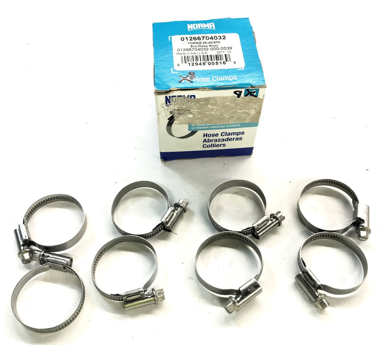 Norma Stainless Steel Hose Clamps Pack Of 8 10226 NOS