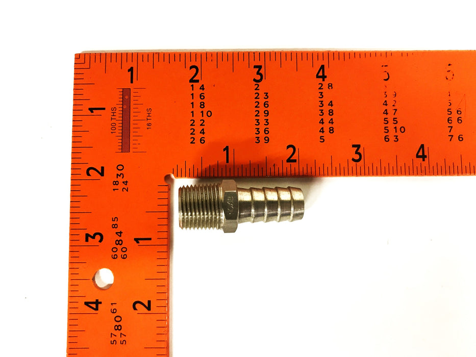 Dixon Stainless Steel 1/2 inch Barb x 3/8 NPT Hose Fitting RN43 [Lot of 3] NOS