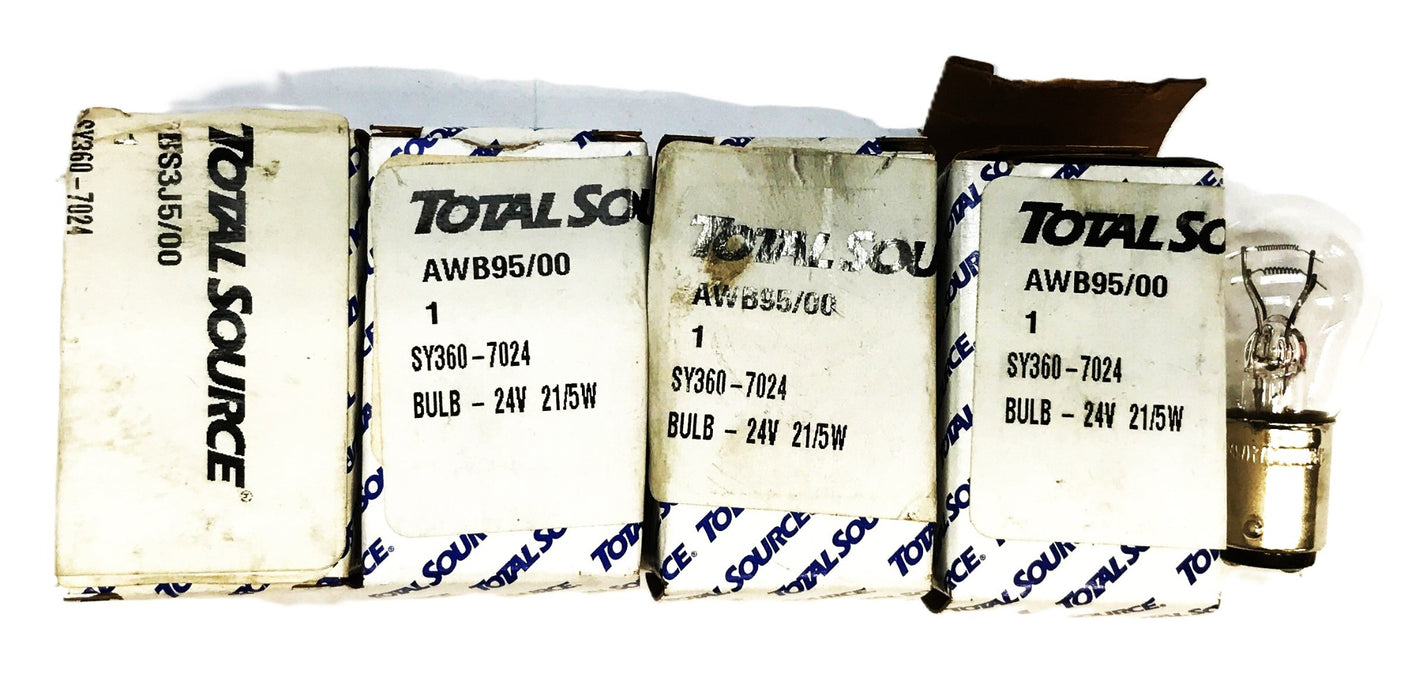 Total Source 24 volt 21/5 watt Light Bulb SY360-7024 [Lot of 4] NOS