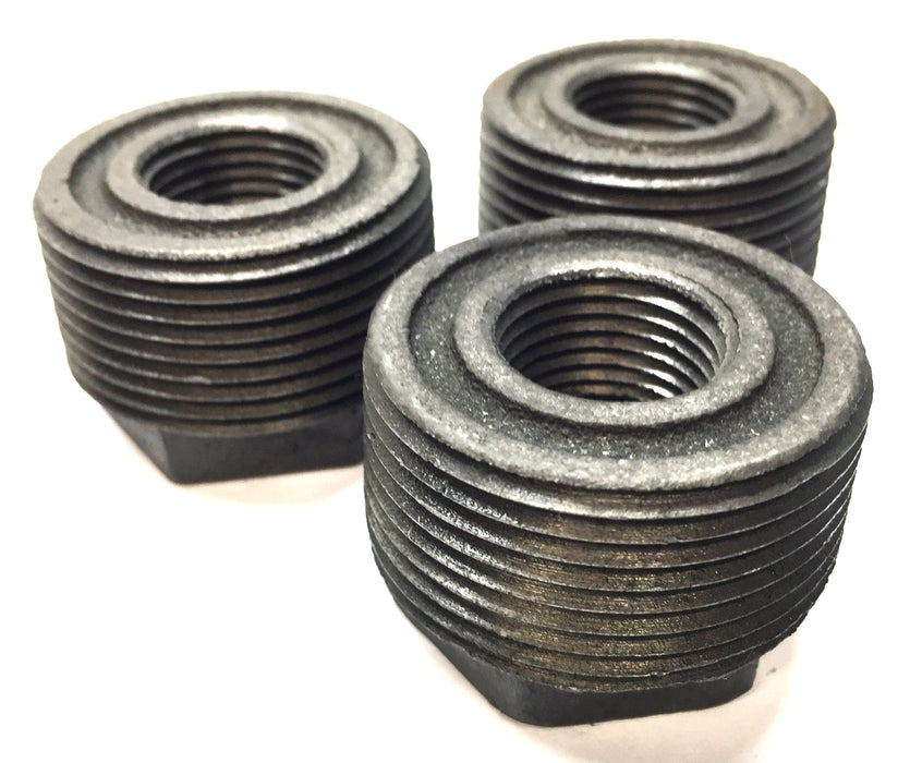 Unbranded 1-1/2" x 3/4" Malleable Iron Hex Bushing [Lot of 3] NOS