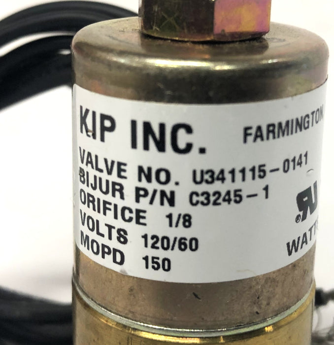 Kip Inc Bijur C3245-1 1/8 Inch 120/60V 150MOPD Solenoid Valve U341115-0141 NOS