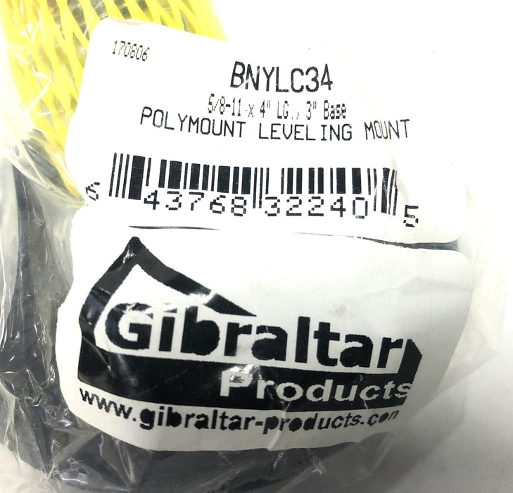 Gibraltor 5/8-11x4IN 3IN Base Leveling Mount BNYLC34-G (03514528) [Lot of 2] NOS