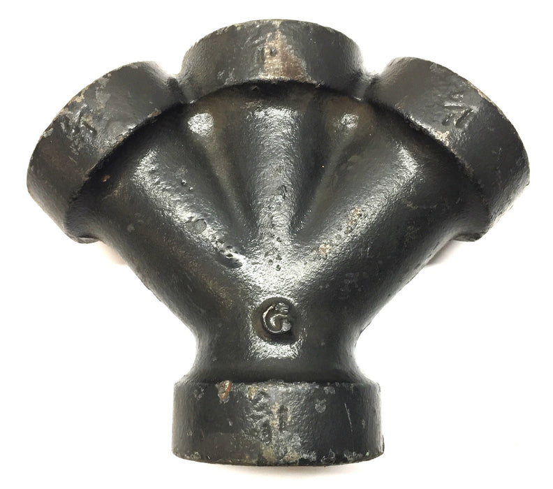 Unbranded 1-1/2" Double-Y Cast Iron Branch USED
