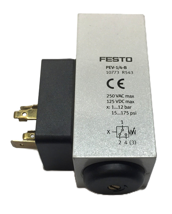 Festo Pressure Switch PEV-1/4-B (107773 R543) USED