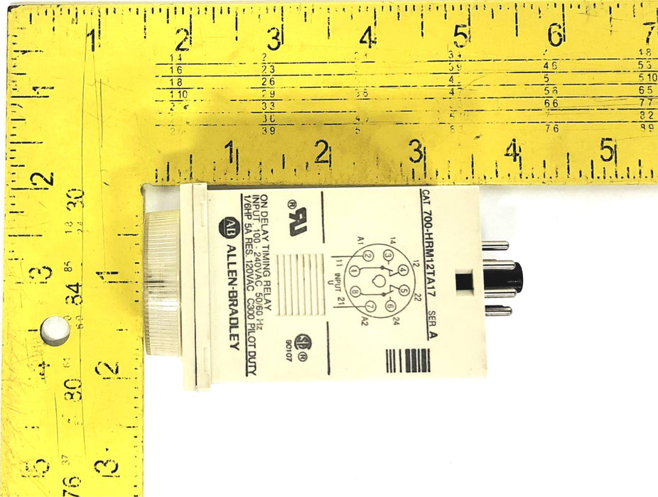 Allen-Bradley 100-240VAC Series A On Delay Timing Relay 700-HRM12TA17 NOS