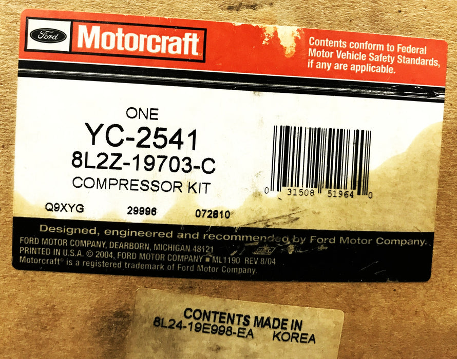 Motorcraft Ford A/C Compressor Kit YC-2541 NOS