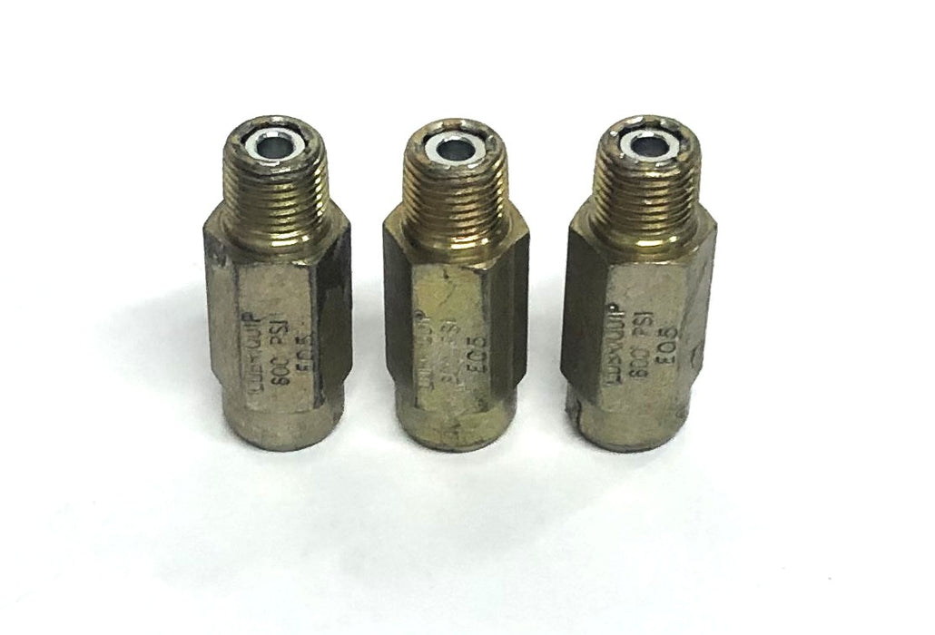 Lubriquip 7/16-14 600psi Valve E05 [Lot of 3] NOS