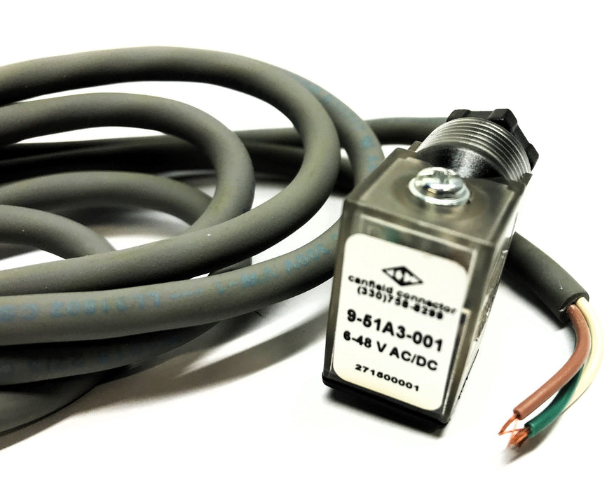 Canfield Connector Solenoid Valve Connector 9-51A3-001 NOS
