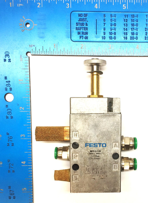 Festo 1.8-8Bar 26-120psi Air Solenoid Valve MFH-5-1/8 (9982 NN02) USED