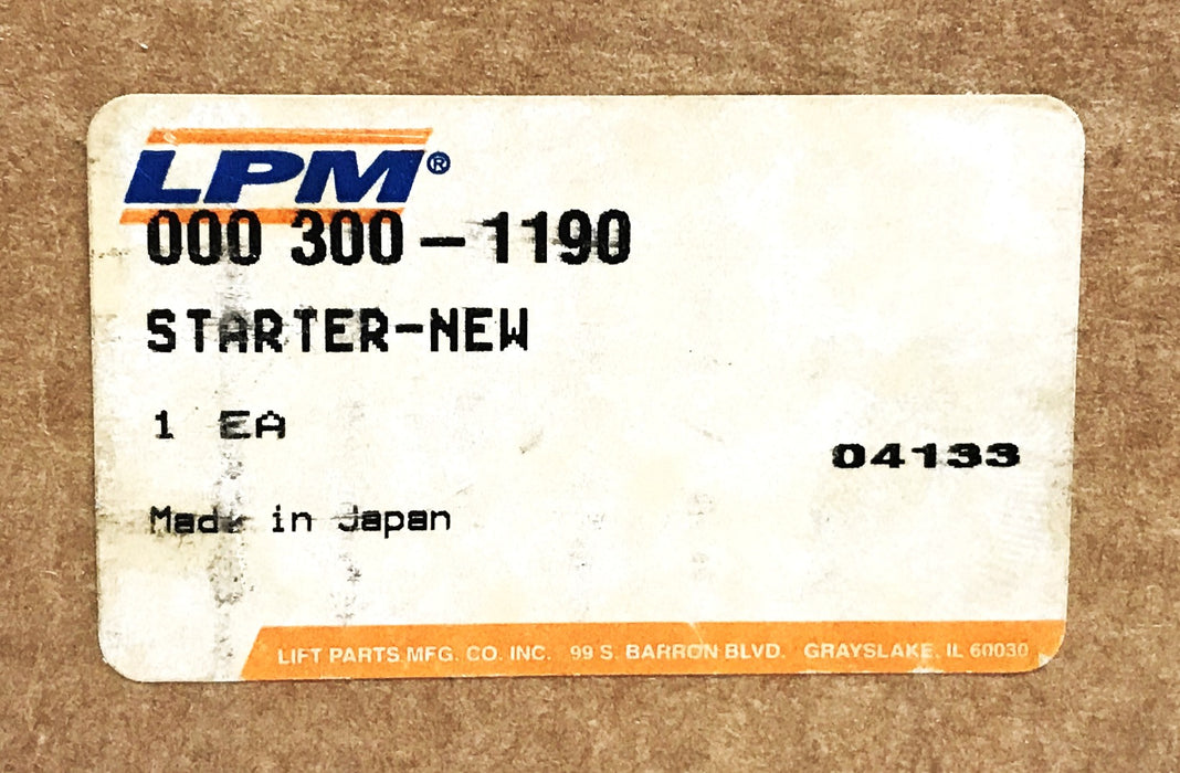 LPM Forklift Starter 000-300-1190 NOS