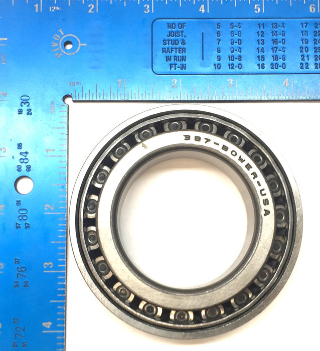 Bower Cylindrical Taper Roller Bearing 387 with Outer Race Cup (382) NOS