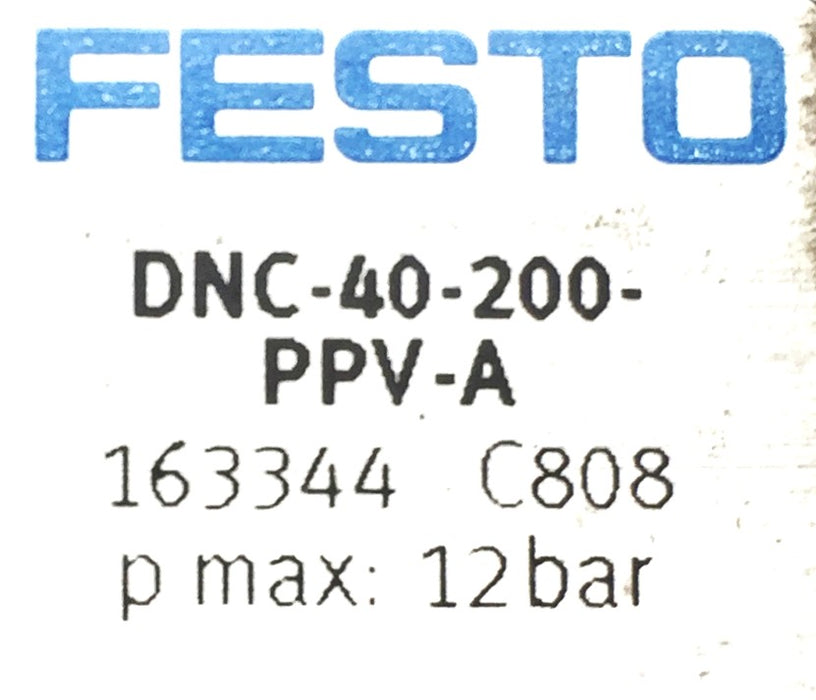 Festo Pneumatic Cylinder DNC-40-200-PPV-A (163344 C808) USED