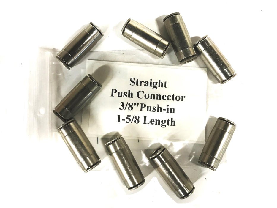 Unbranded 3/8 inch Pneumatic Straight Push Connector [Lot of 9] NOS