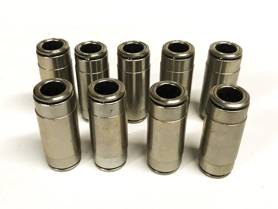 Unbranded 3/8 inch Pneumatic Straight Push Connector [Lot of 9] NOS