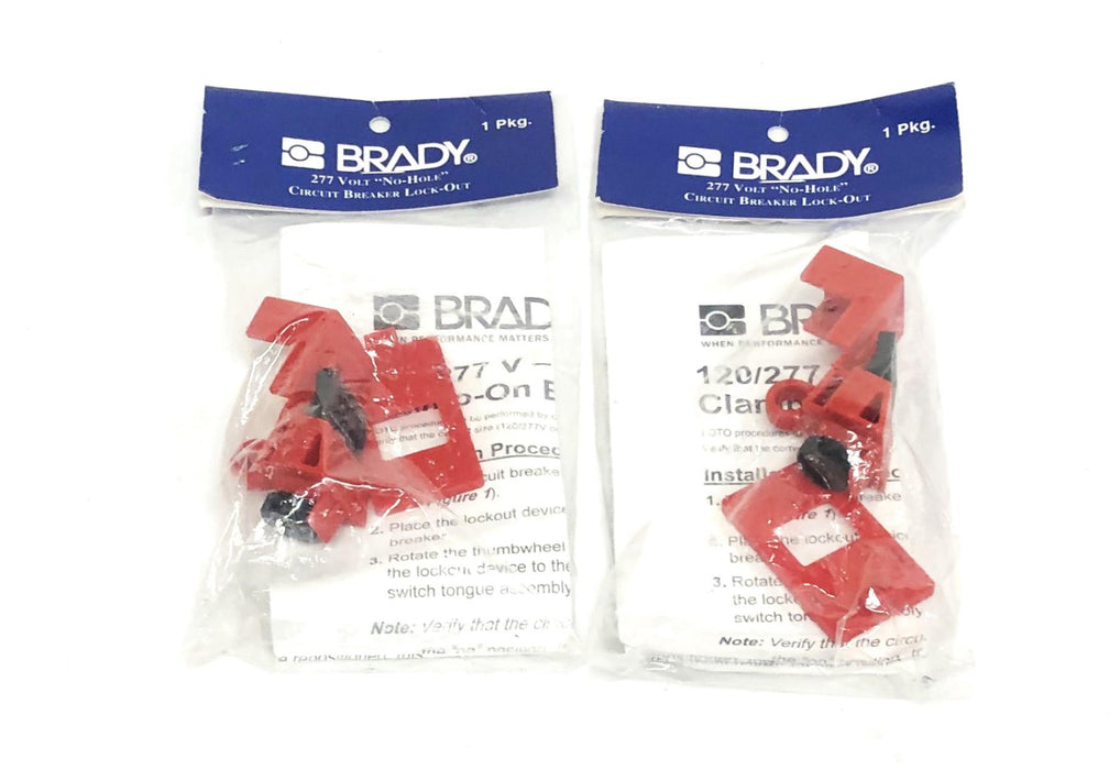 Brady 277V No-Hole Circuit Breaker Lock-Out 65396 [Lot of 2] NOS