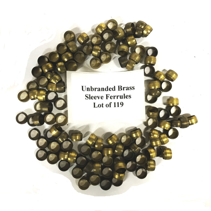 Unbranded 1/2 inch Brass Sleeve Ferrule [Lot of 119] NOS