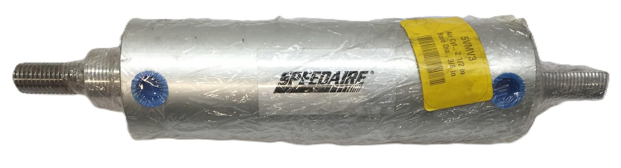 Speedaire Aluminum 2-1/2" Bore Air Cylinder with 5" Stroke 5VMV3 NOS
