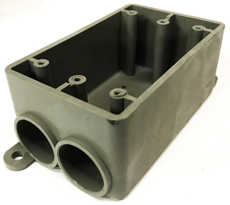Kraloy 1-Gang 2-Opening 3/4 inch PVC Conduit Box FSS07 [Lot of 3] NOS