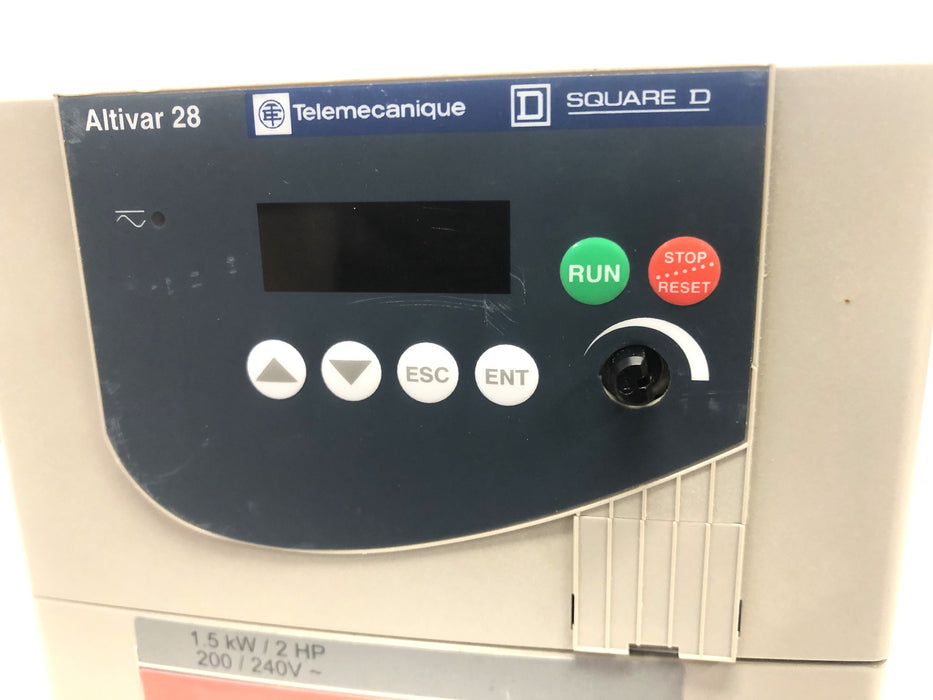 Square D Telemcanique Altivar 28 1.5kW/2HP 200/240V Drive ATV28HU29M2 USED